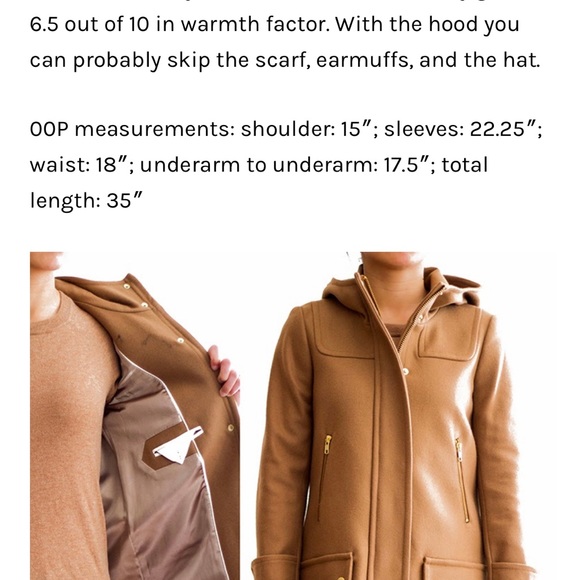 J.Crew Melton Wool Duffle Coat warm camel - Picture 3 of 6